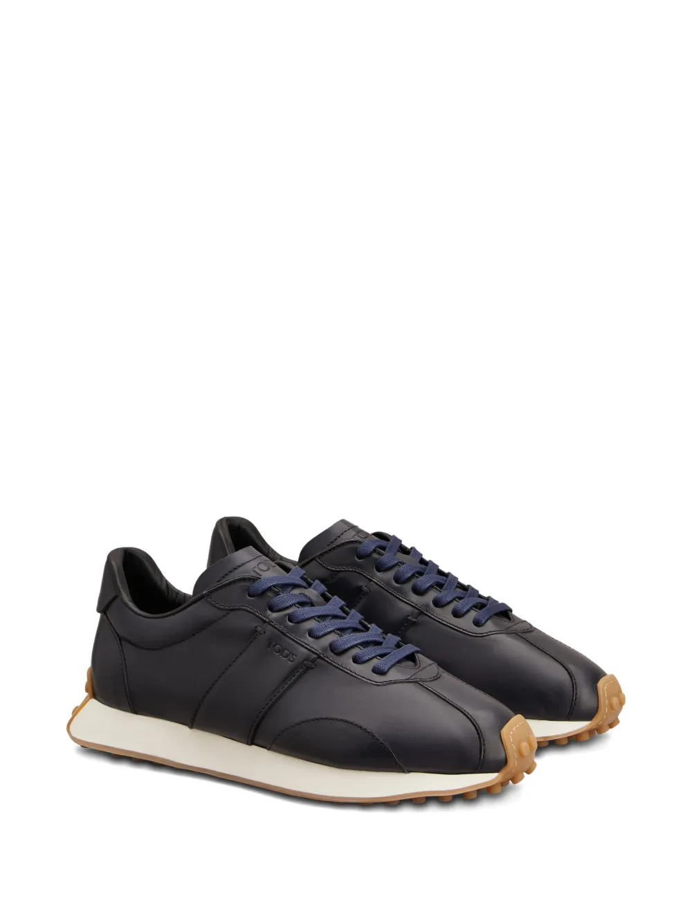 Tod's Leather Lace-up Sneakers In Blue