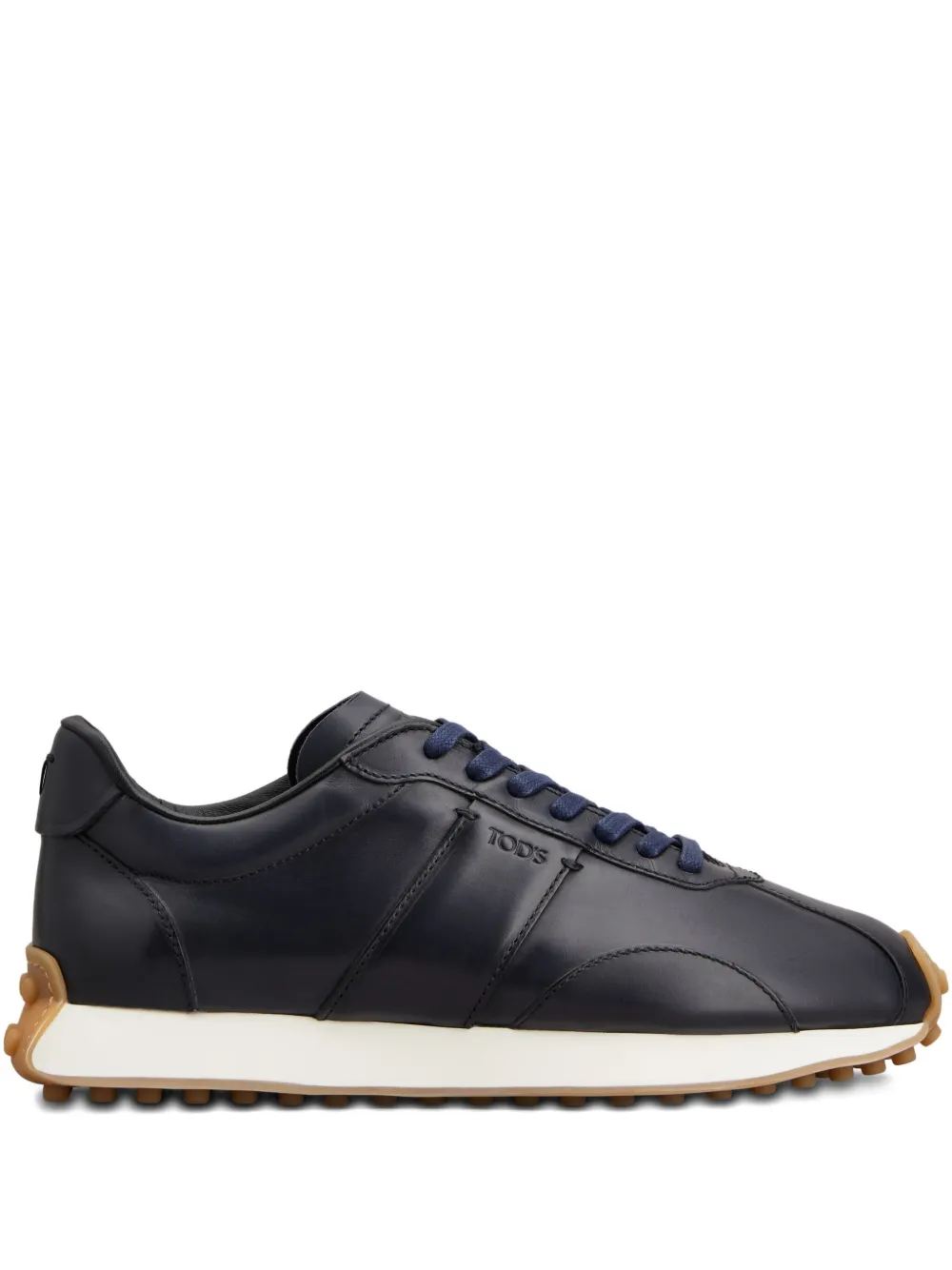 Tod's Leather Lace-up Sneakers In Blue