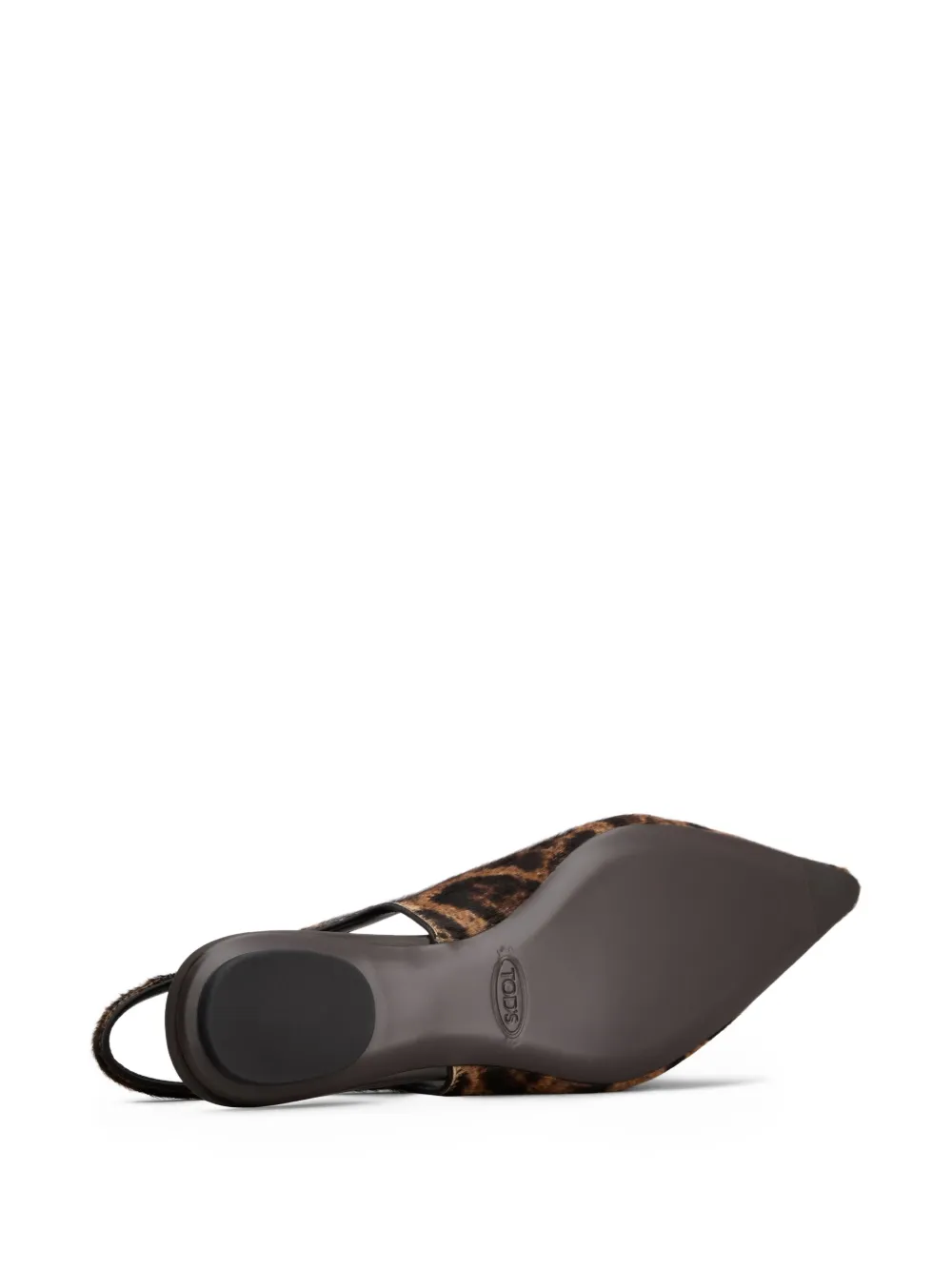 Tod's Slingback Ballerinas In Pony Effect Leather In Animal Print