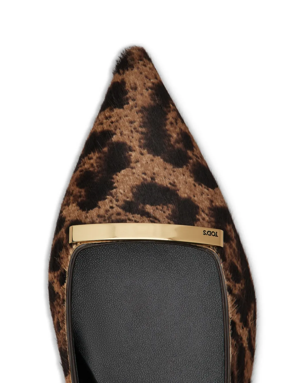 Tod's Slingback Ballerinas In Pony Effect Leather In Animal Print