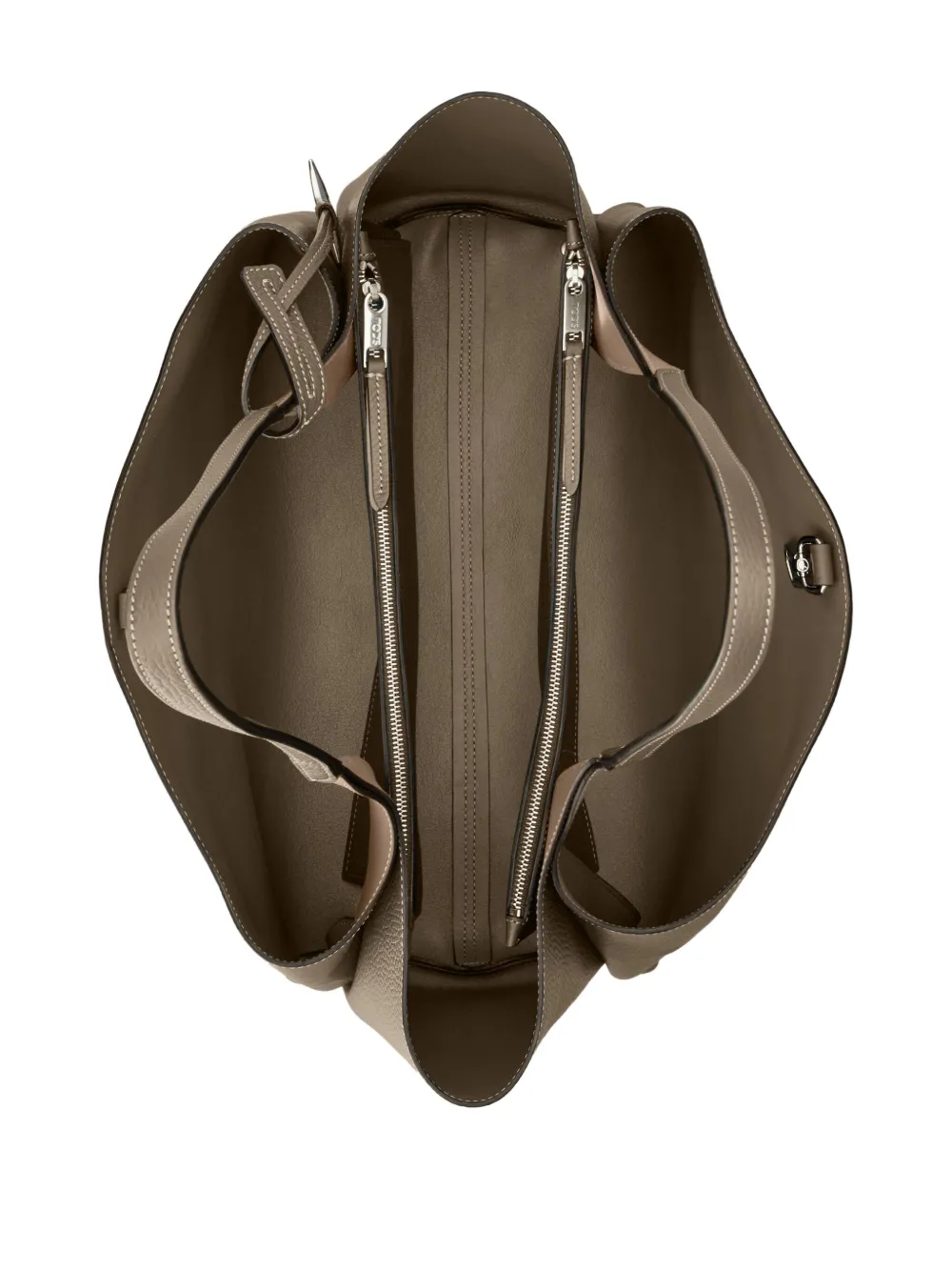 Tod's Two-handle T-plaque Shoulder Bag In Gray