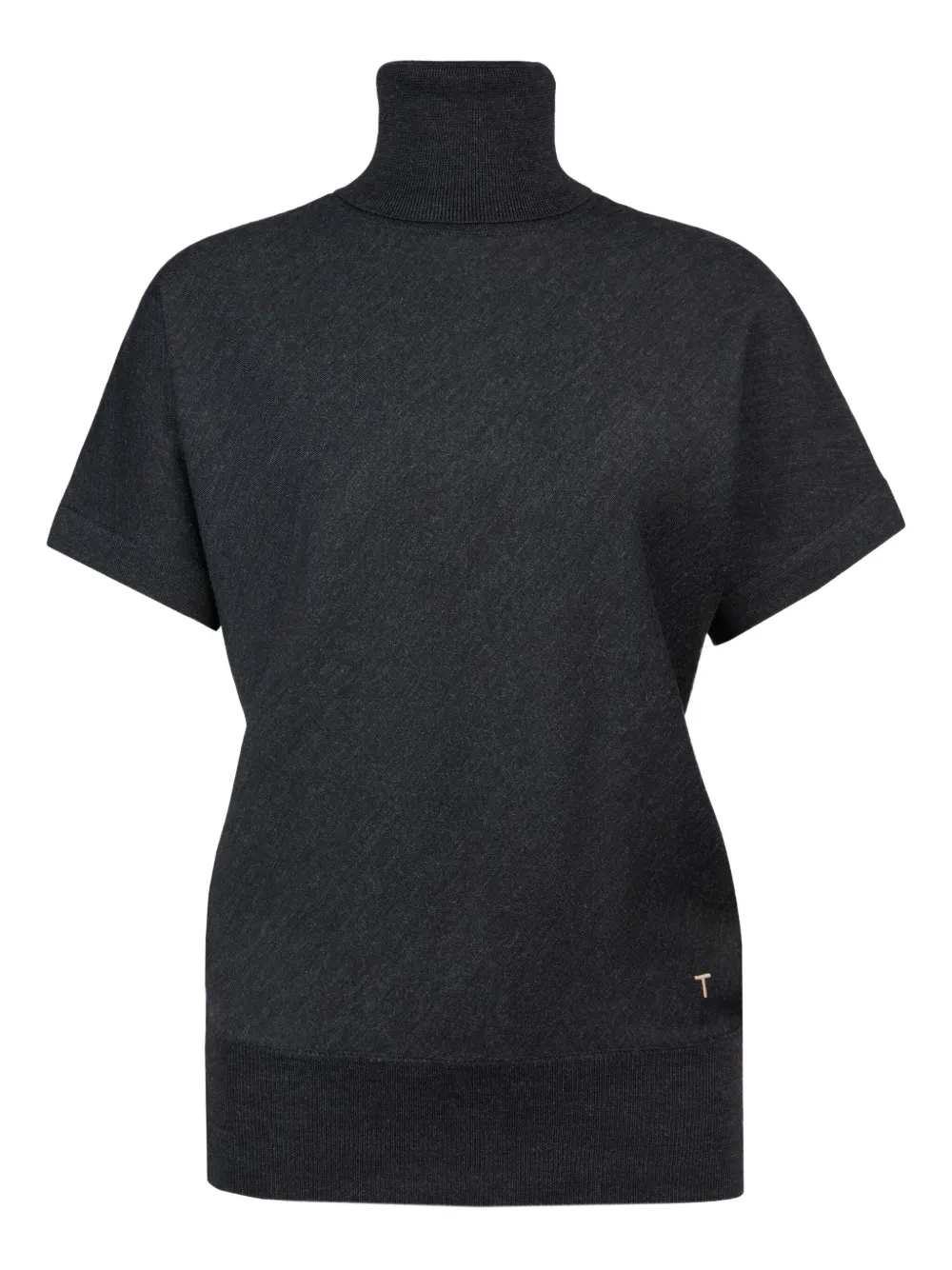 short-sleeve turtleneck sweater