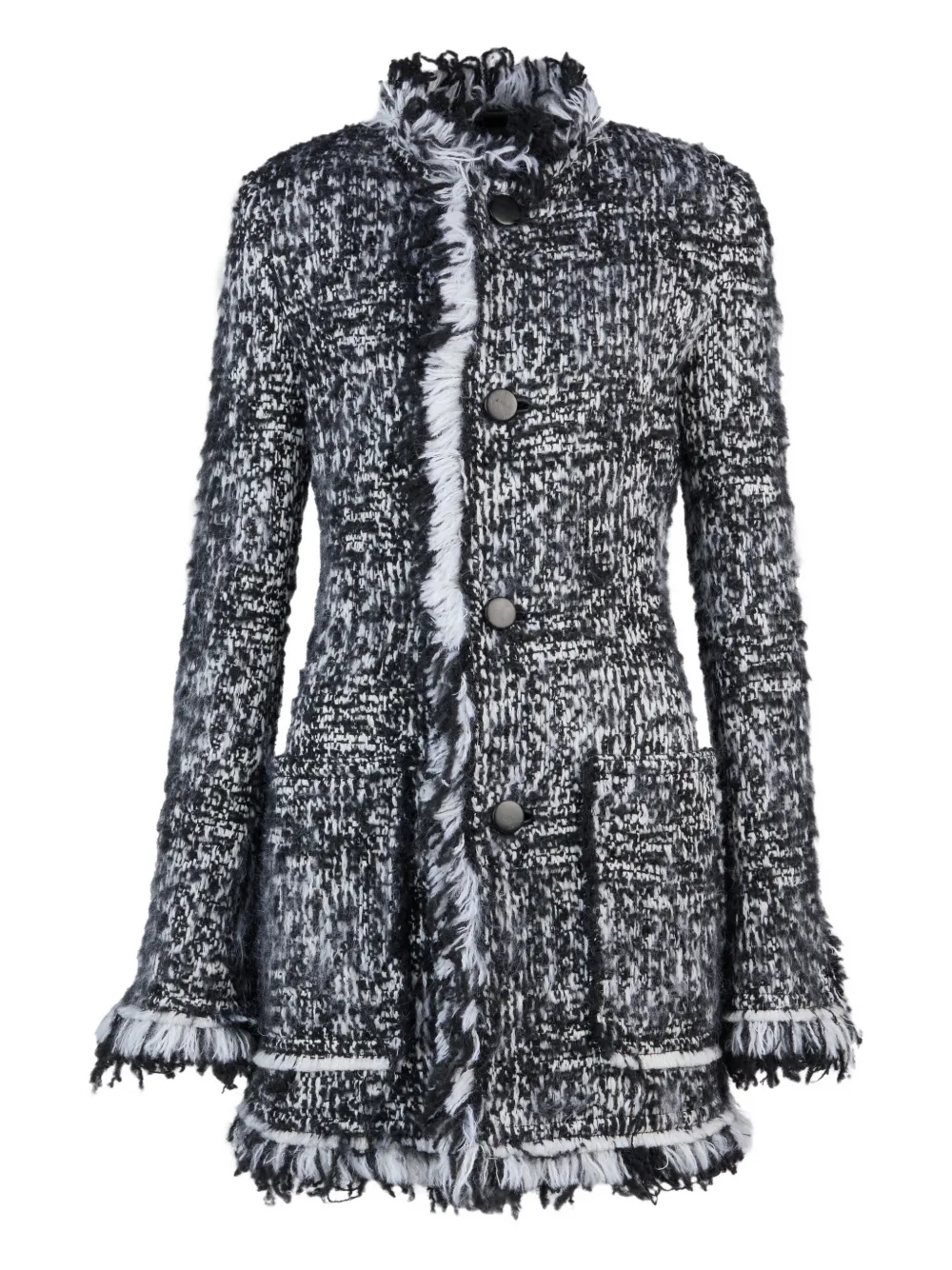 Tod's Fringed Coat In Multi