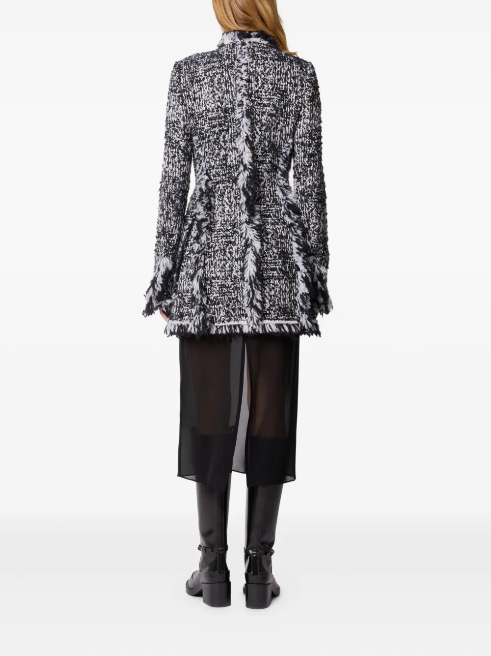 Tod's Fringed Coat In Multi