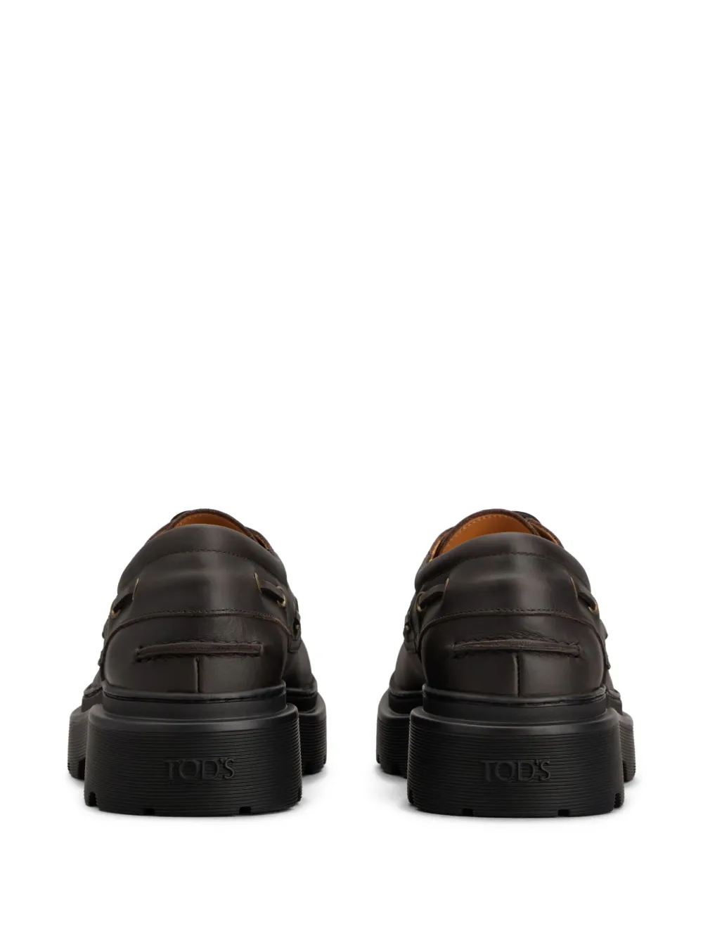 Tod's leather boat shoes Brown