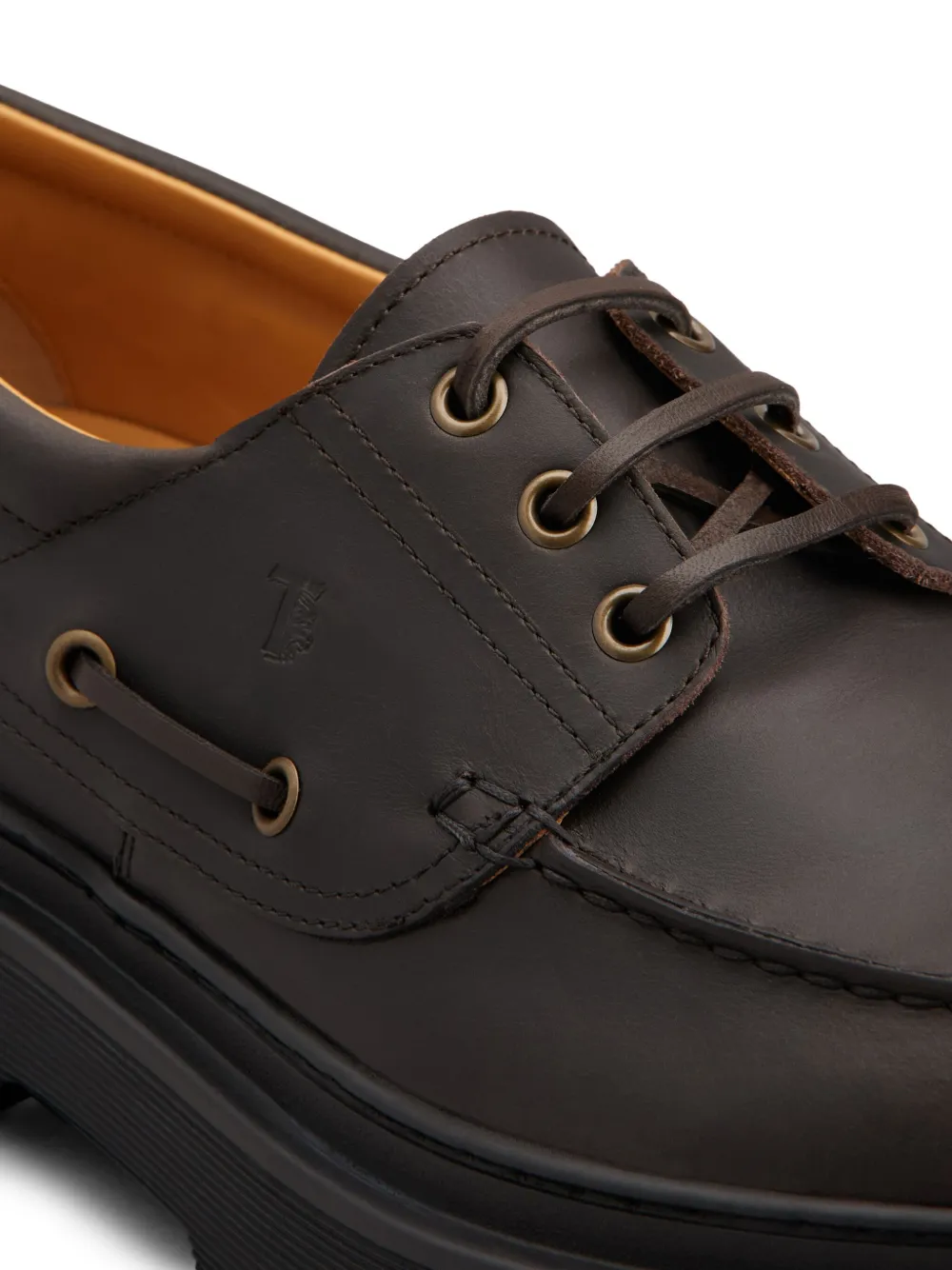 Tod's leather boat shoes Brown