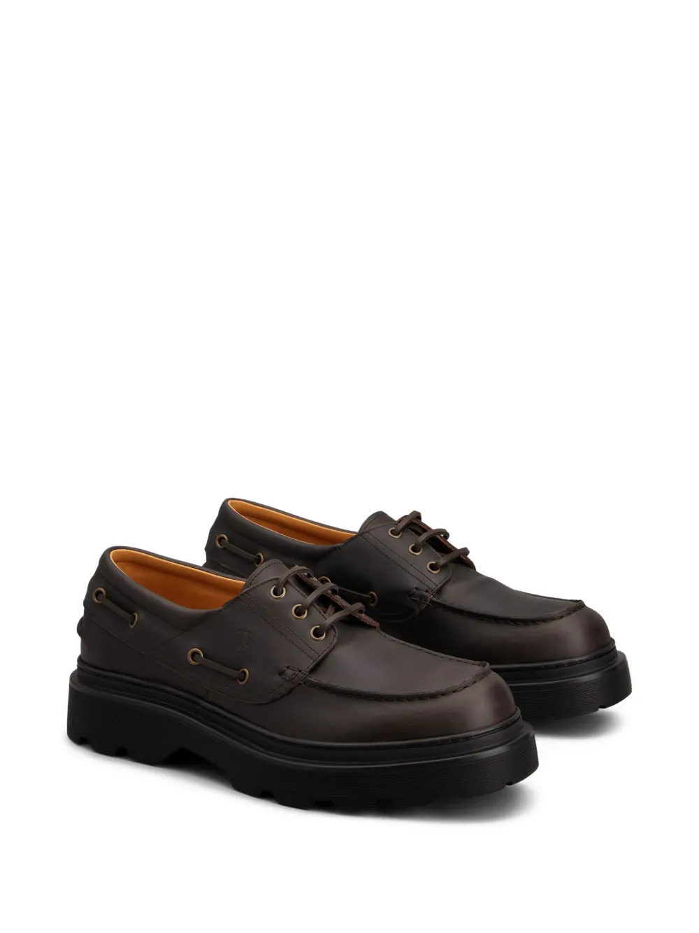 Tod's leather boat shoes Brown