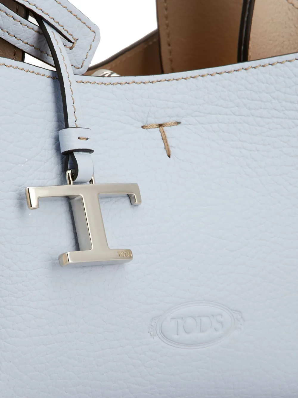 Tod's Mini Leather Tote Bag In Blue