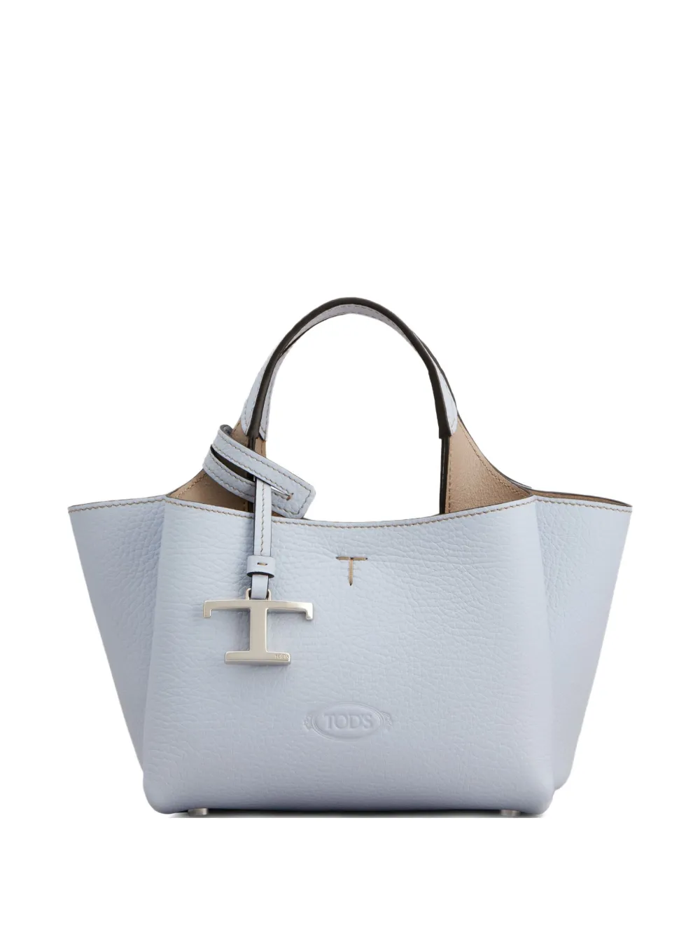 Tod's Mini Leather Tote Bag In Blue