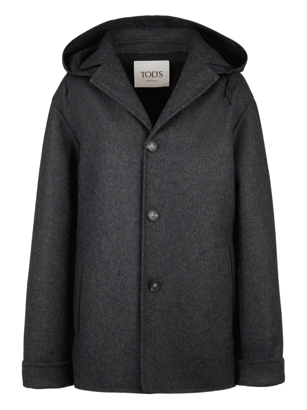 Tod's single-breasted hooded coat | Grey | Image 1