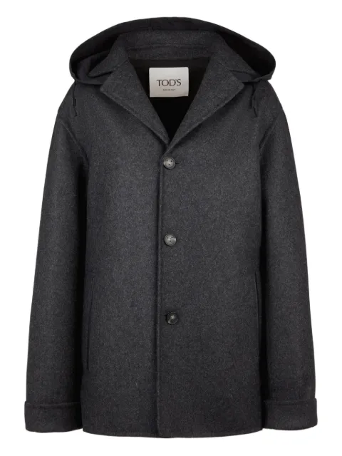 Tod's single-breasted hooded coat 