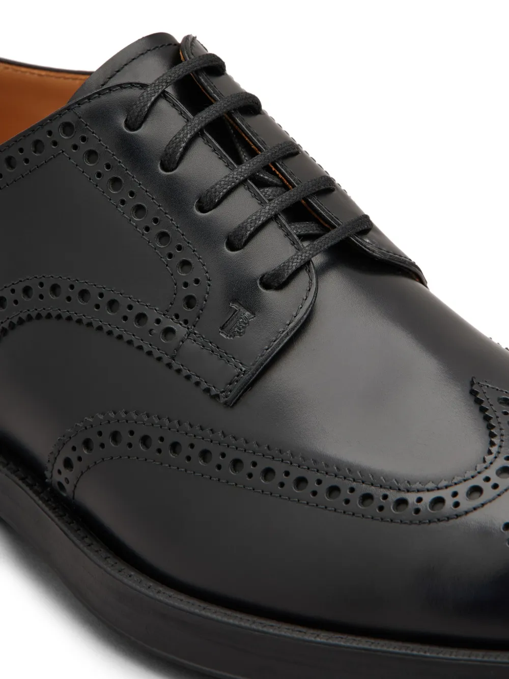 Tod's leather Derby shoes B999 BLACK