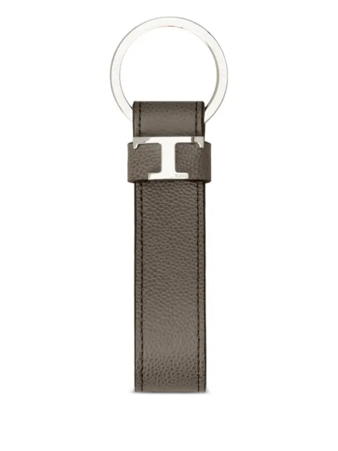 Tod's leather T-logo keyring