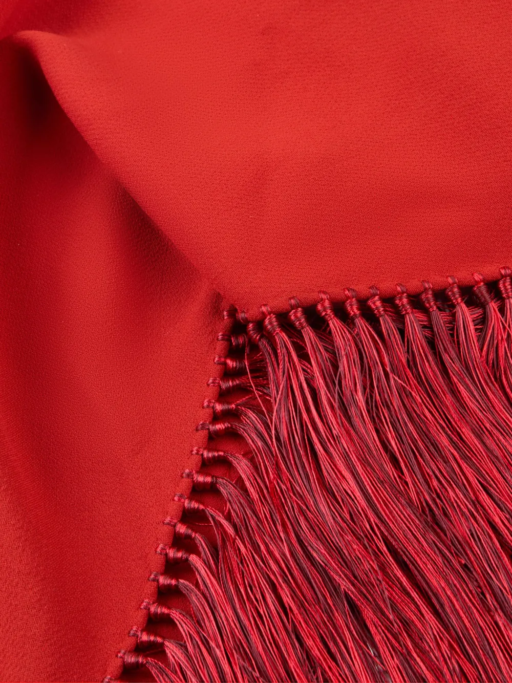 Tod's Fringed Scarf In Red