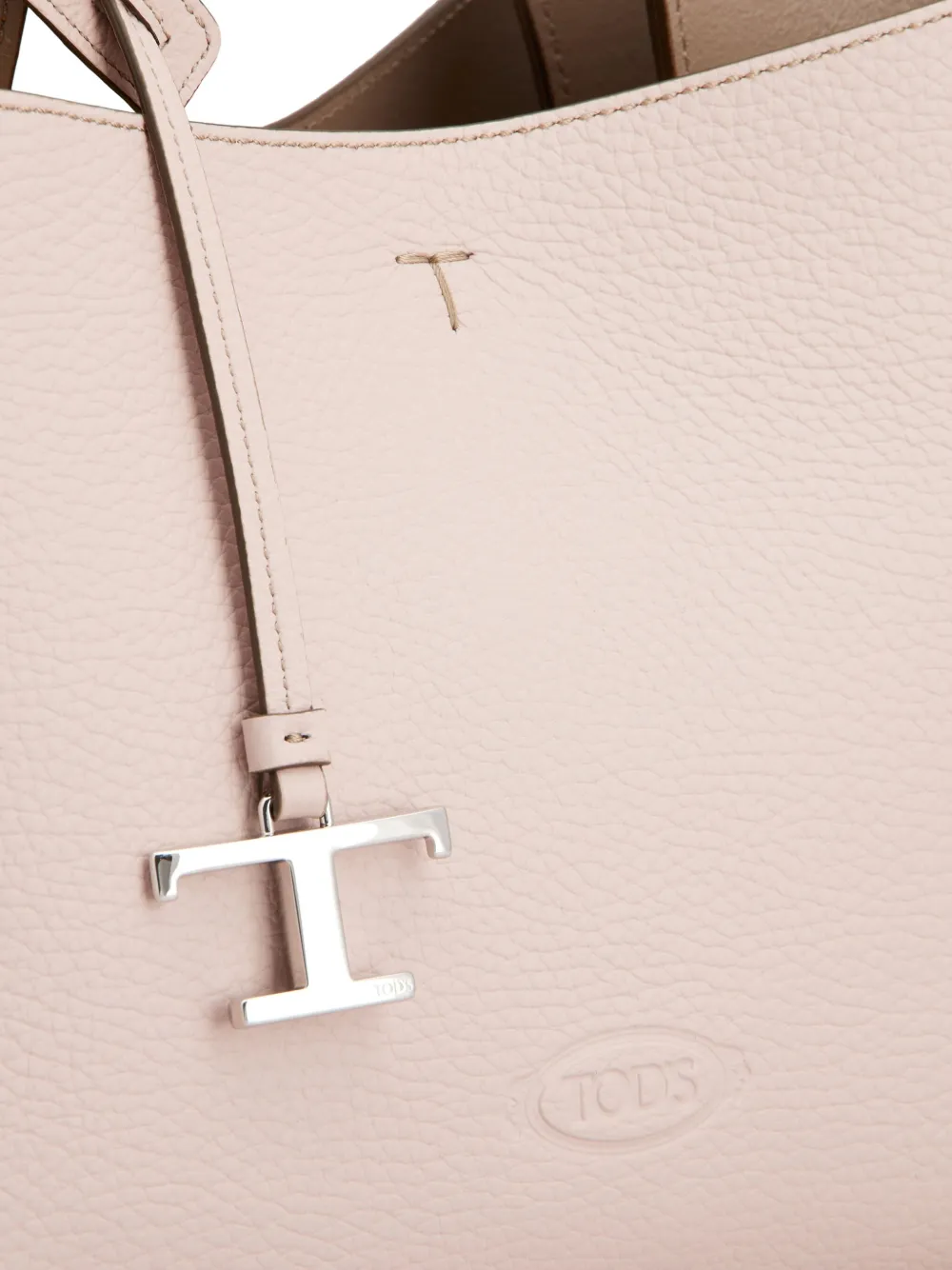 Tod's Leather Tote Bag In Neutral