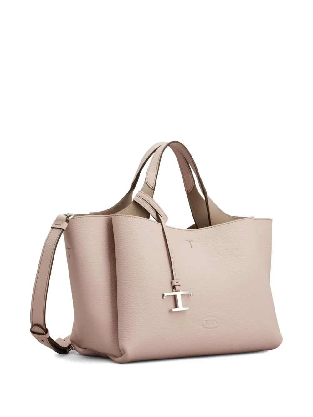 Tod's Leather Tote Bag In Neutral