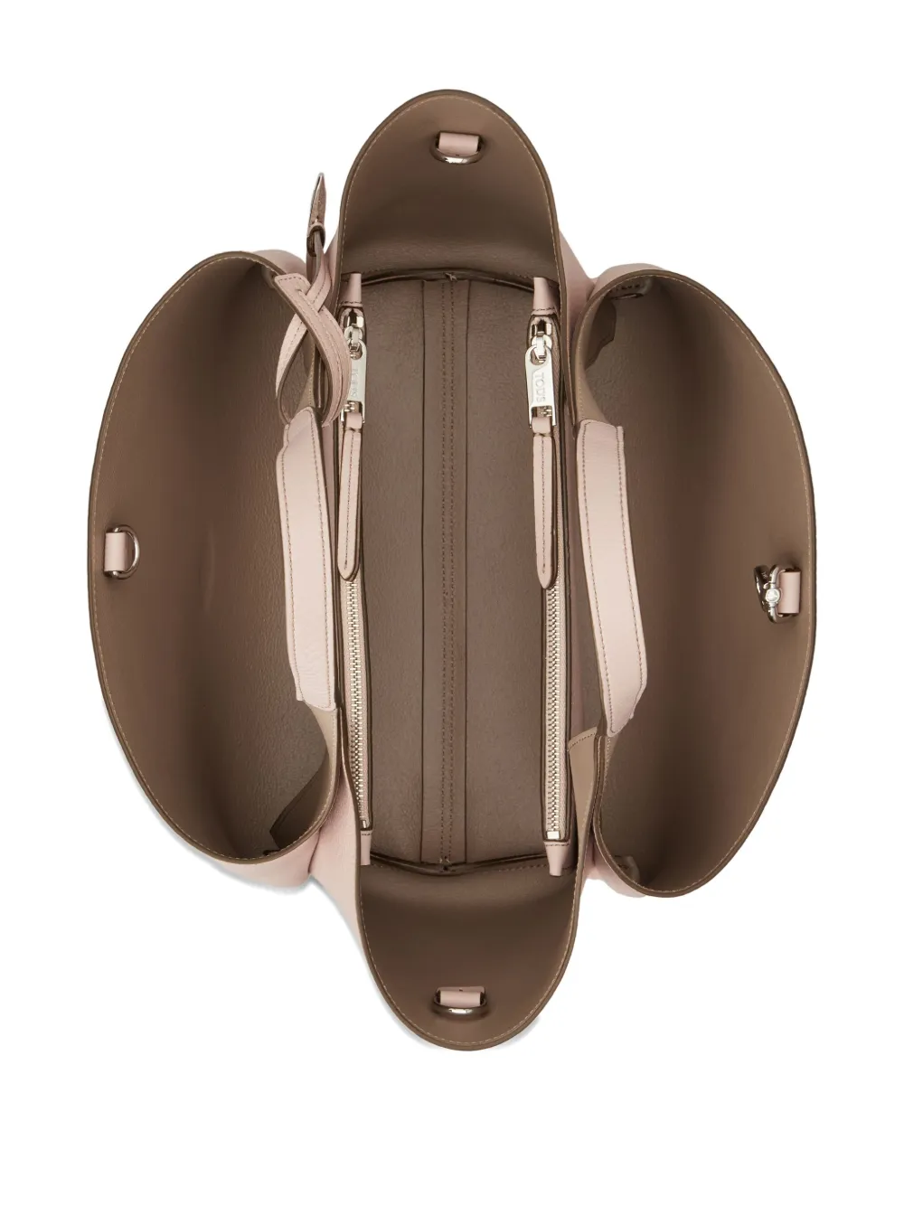 Tod's Leather Tote Bag In Neutral