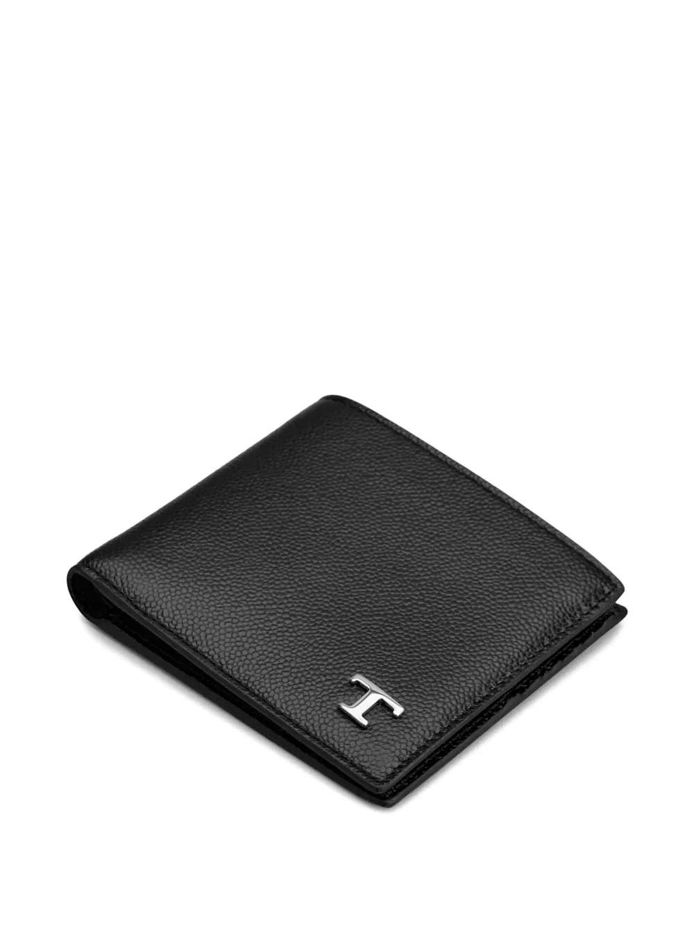 Tod's Leren portemonnee met logoplakkaat Zwart