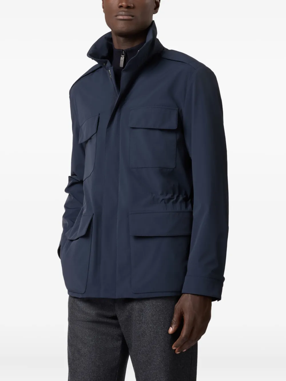 Tod's Multi-pocket Jacket In Blue