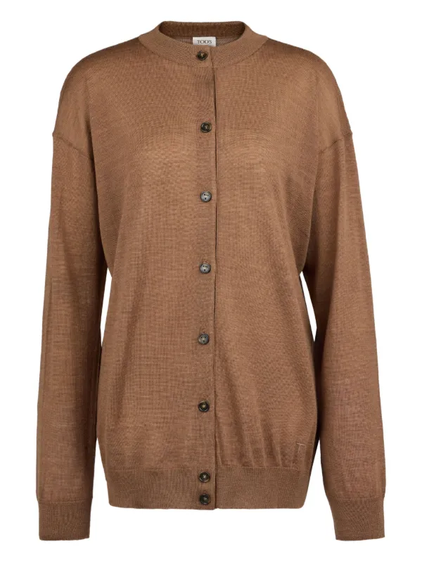 Tod's Button Cardigan in Brown