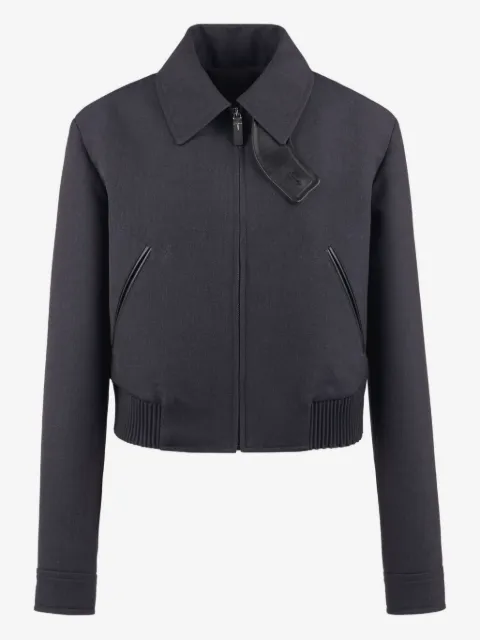 Tod's leather-trimmed bomber jacket