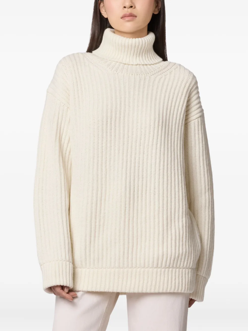 Tod's Turtleneck Sweater In Neutral