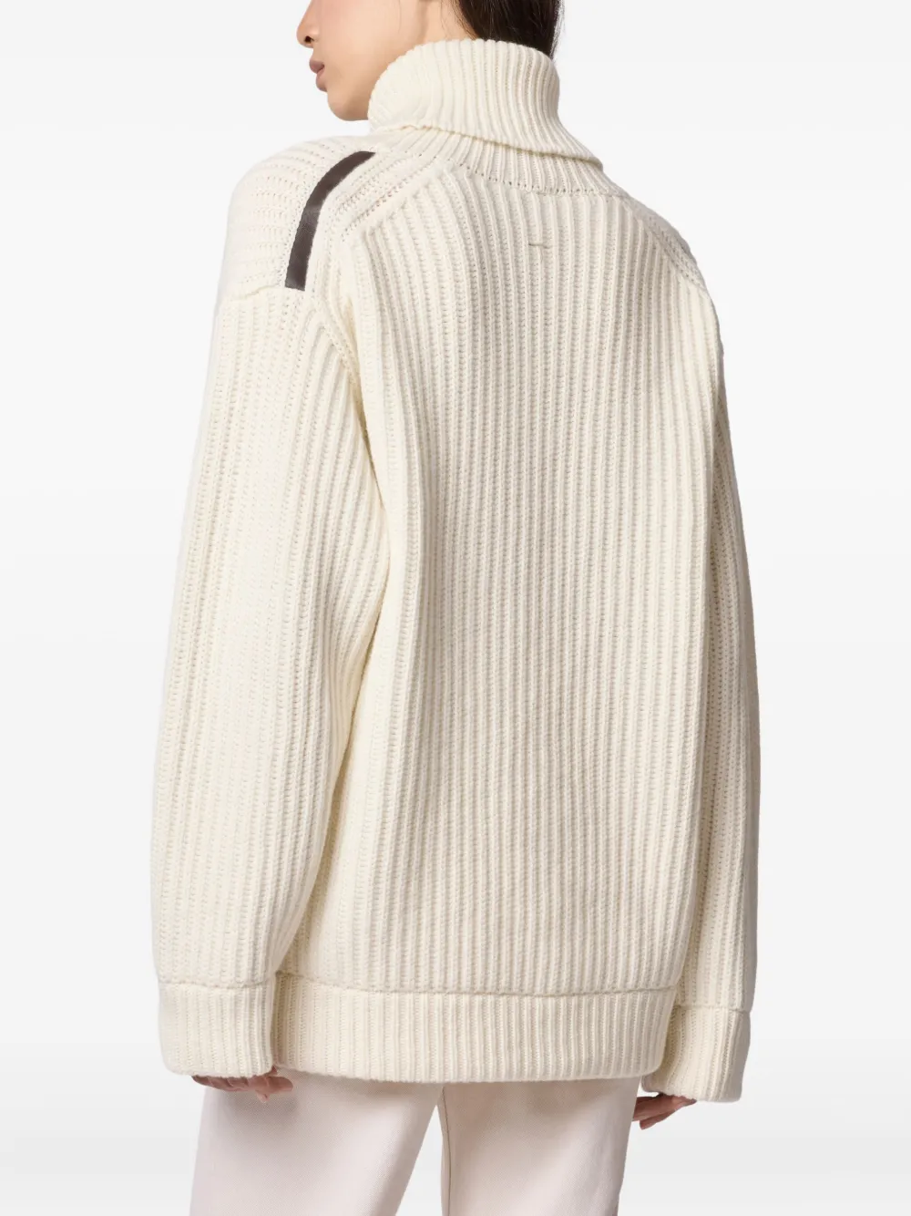 Tod's Turtleneck Sweater In Neutral