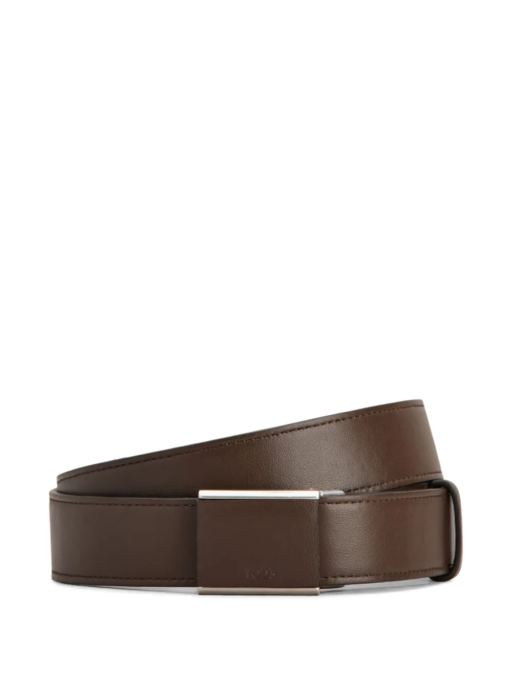 Tod's Rectangular-buckle Leather Belt In Brown