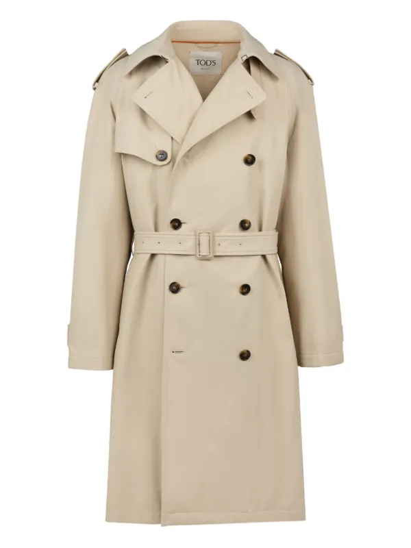 Tod's Belted Trench Coat in Neutrals
