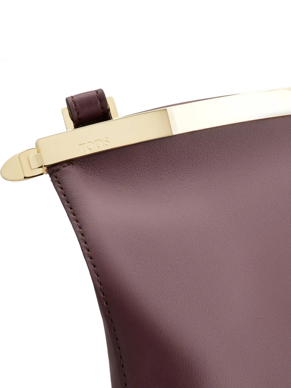 Tod's Magenta Bag Bucket Bag In Leather Small In Burgundy