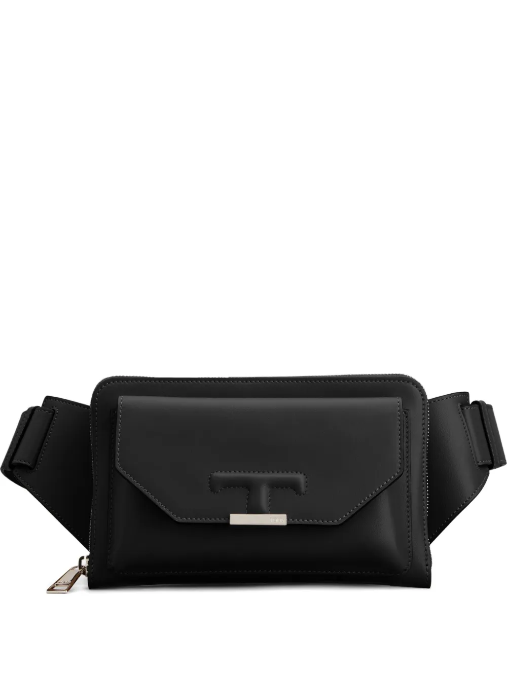 Tod's Kleine heuptas met T-reliëf en rits Zwart