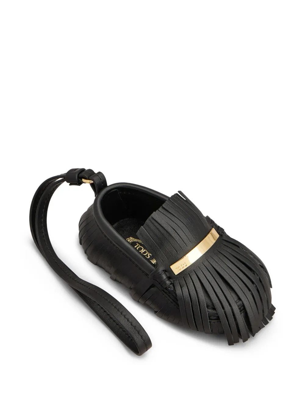 Tod's Sleutelhanger met loafer met franje Zwart