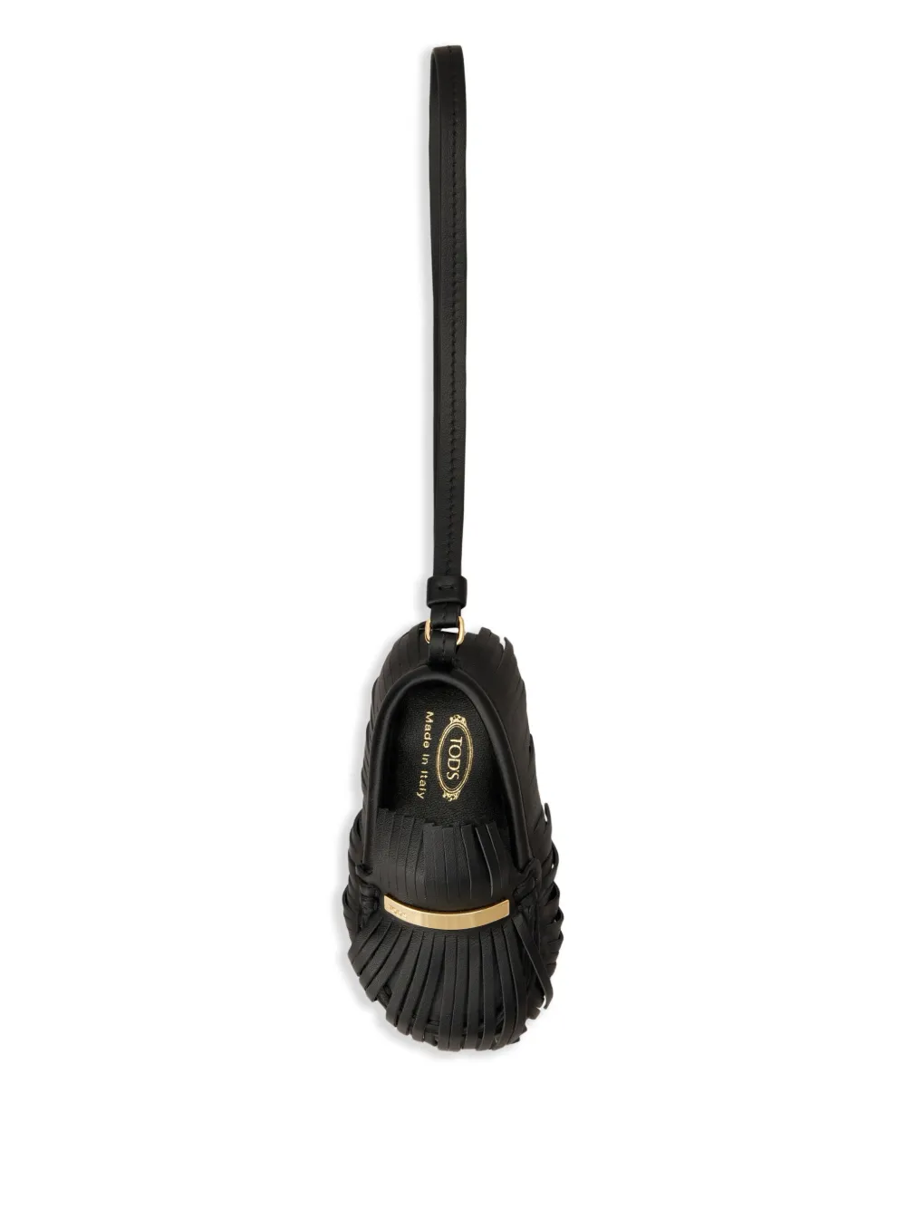 Tod's Sleutelhanger met loafer met franje Zwart