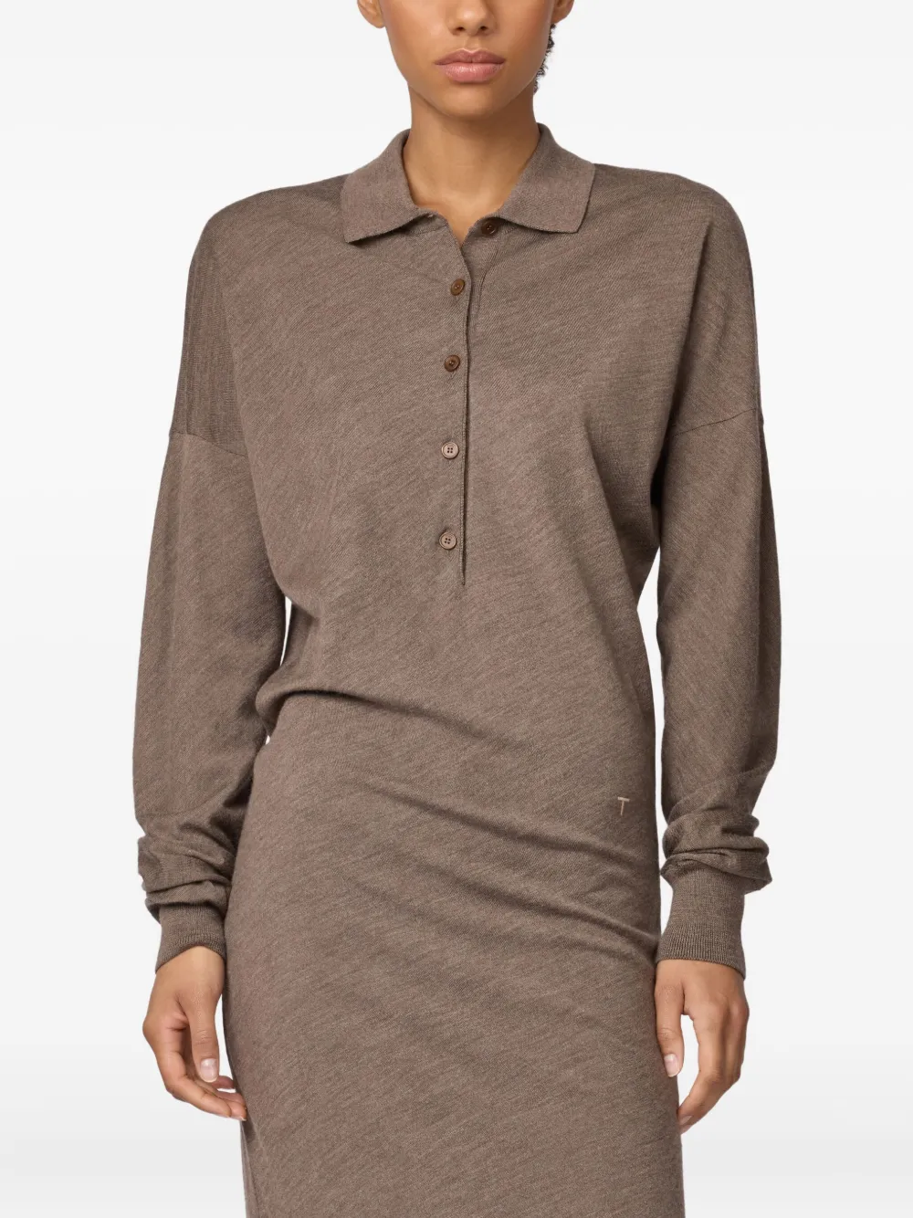 Tod's Kleid Aus Einer Strick-seiden-mischung In Brown
