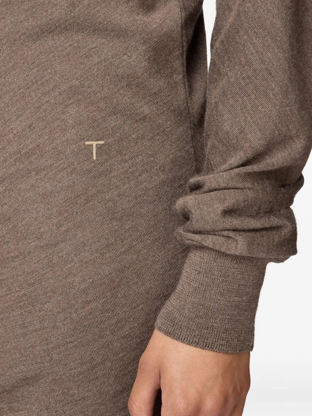 Tod's Kleid Aus Einer Strick-seiden-mischung In Brown
