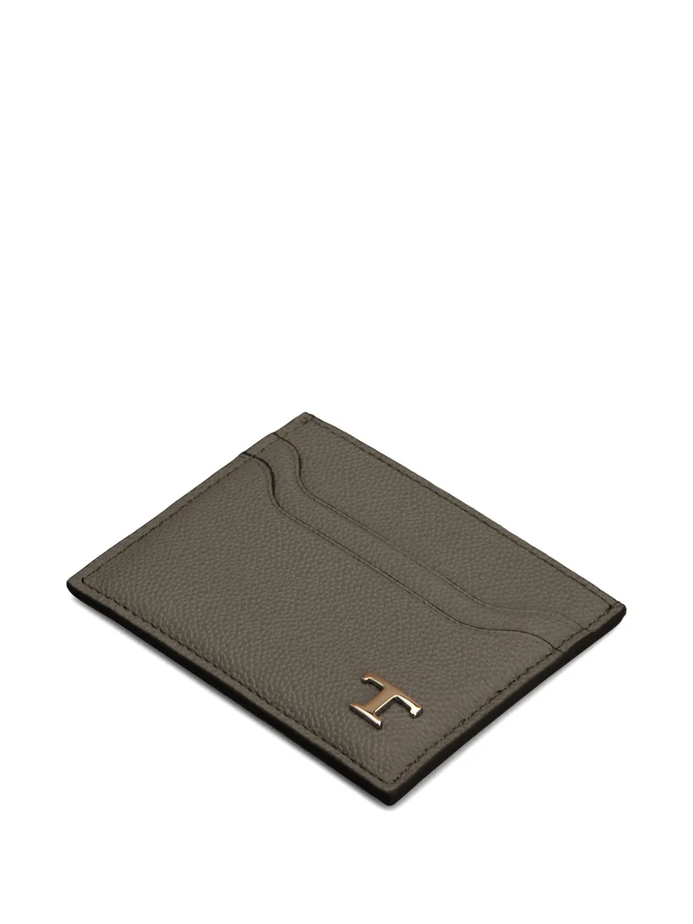 Tod's T-logo leather card holder Groen