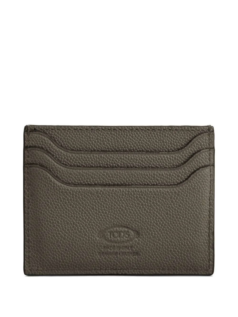 Tod's T-logo leather card holder Groen