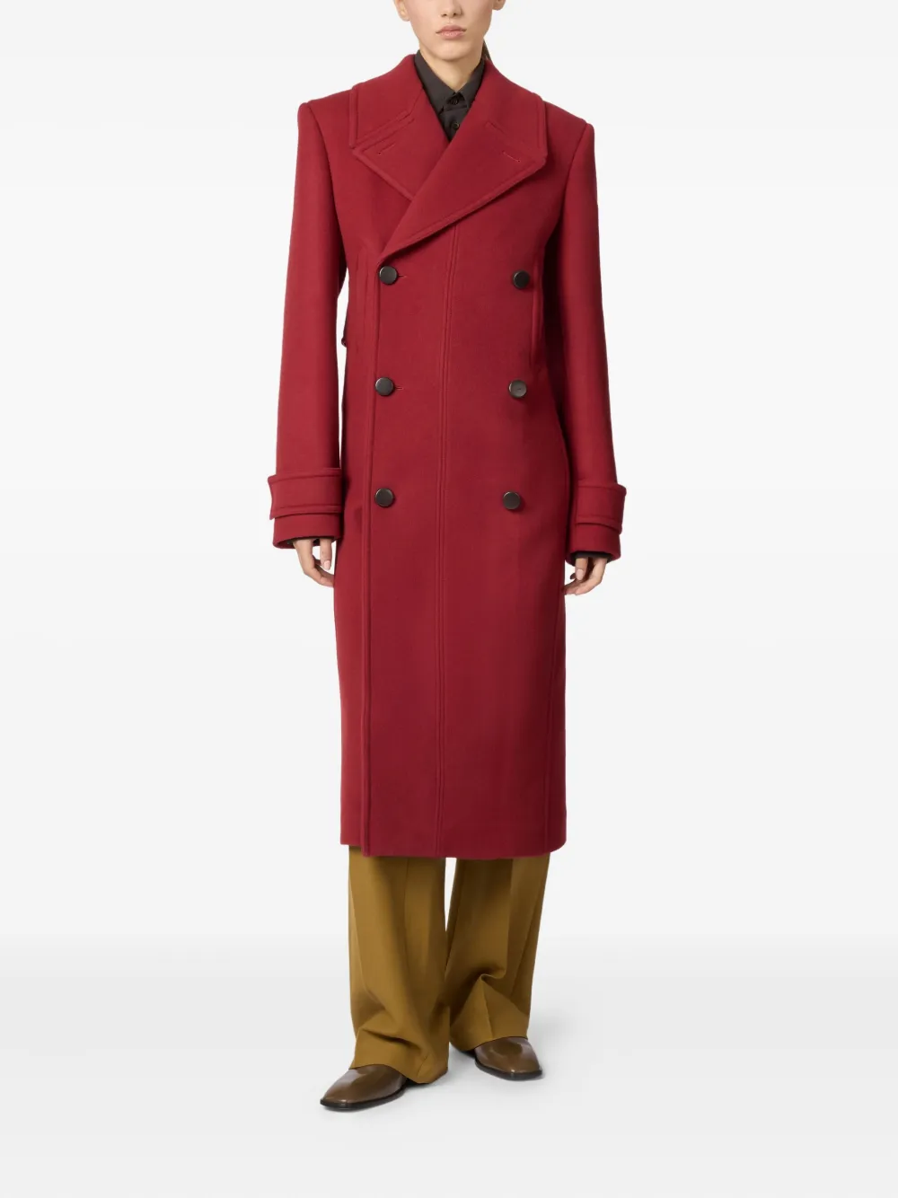 Tod's Double-breasted Coat In Animal Print