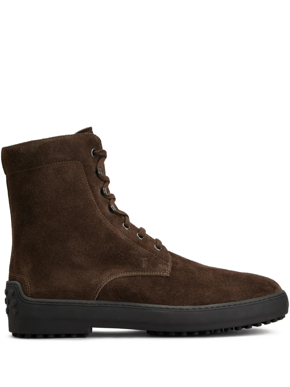 Tod's suede combat boots Brown