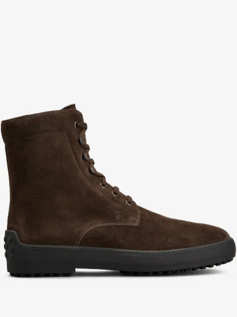 Tod's suede combat boots