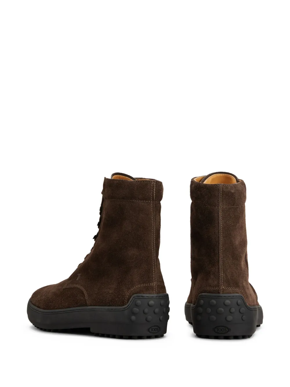 Tod's suede combat boots Brown