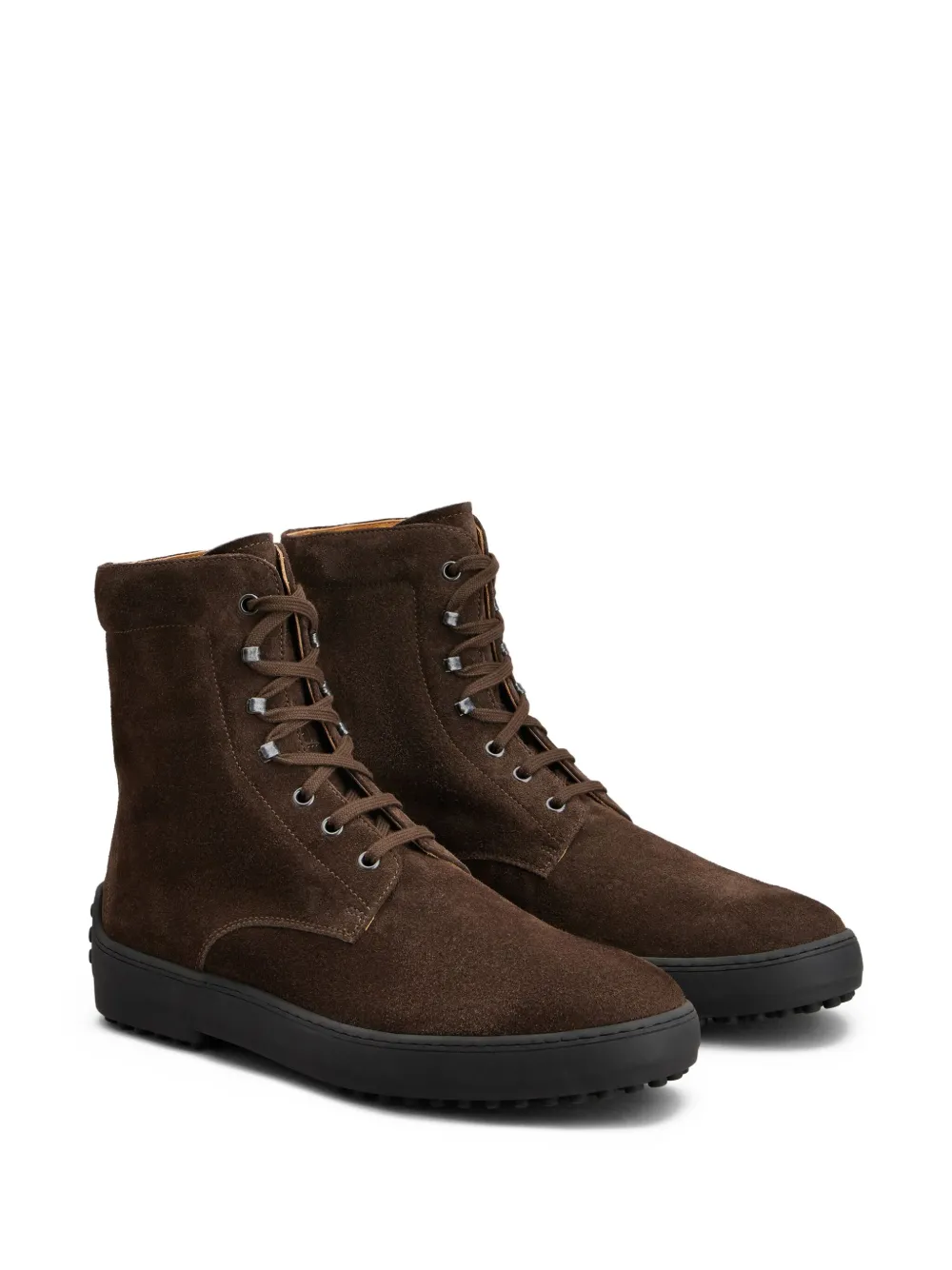 Tod's suede combat boots Brown