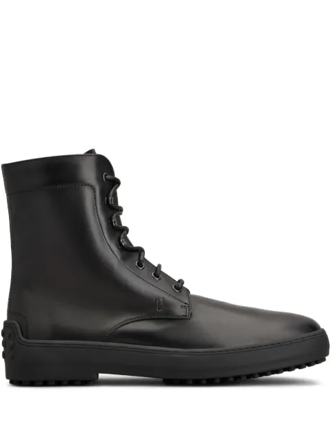Tod's leather combat boots