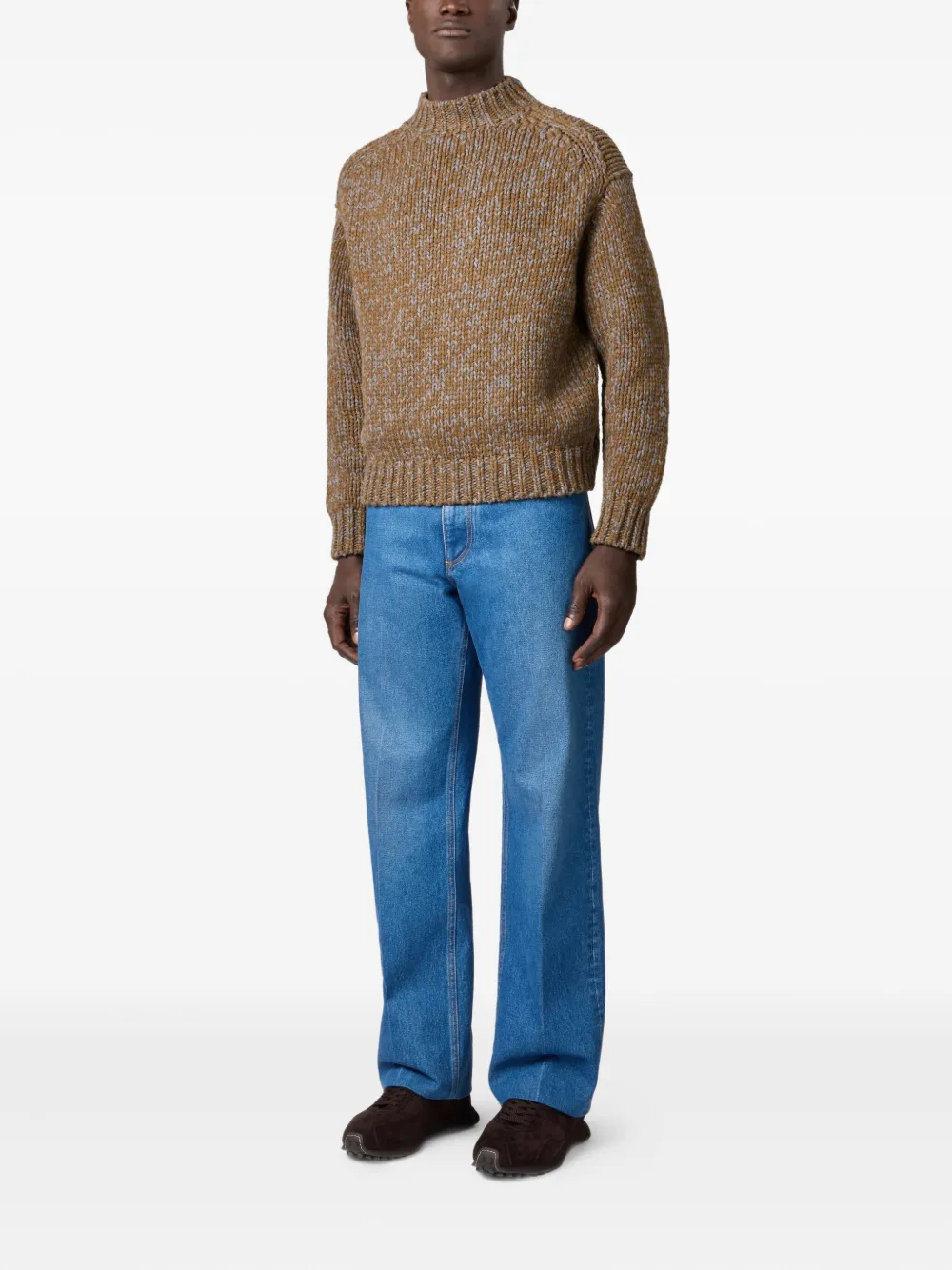Tod's leather-patch five-pocket jeans - Blauw