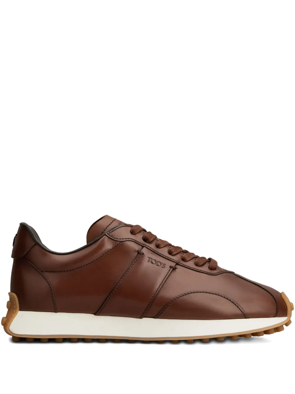 Tod's leather lace-up sneakers Brown