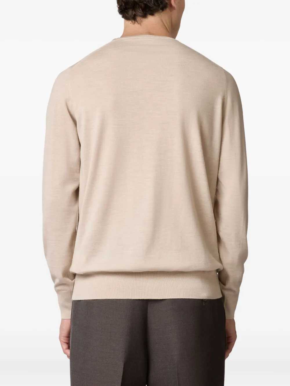 Tod's Crew-neck Long-sleeved Sweater In Neutral