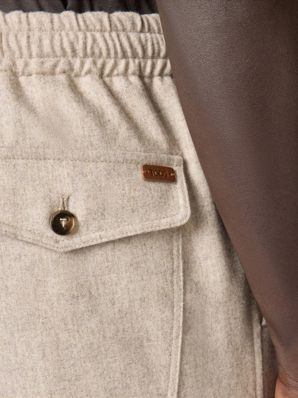 Tod's Elasticated-waistband Trousers In Neutral