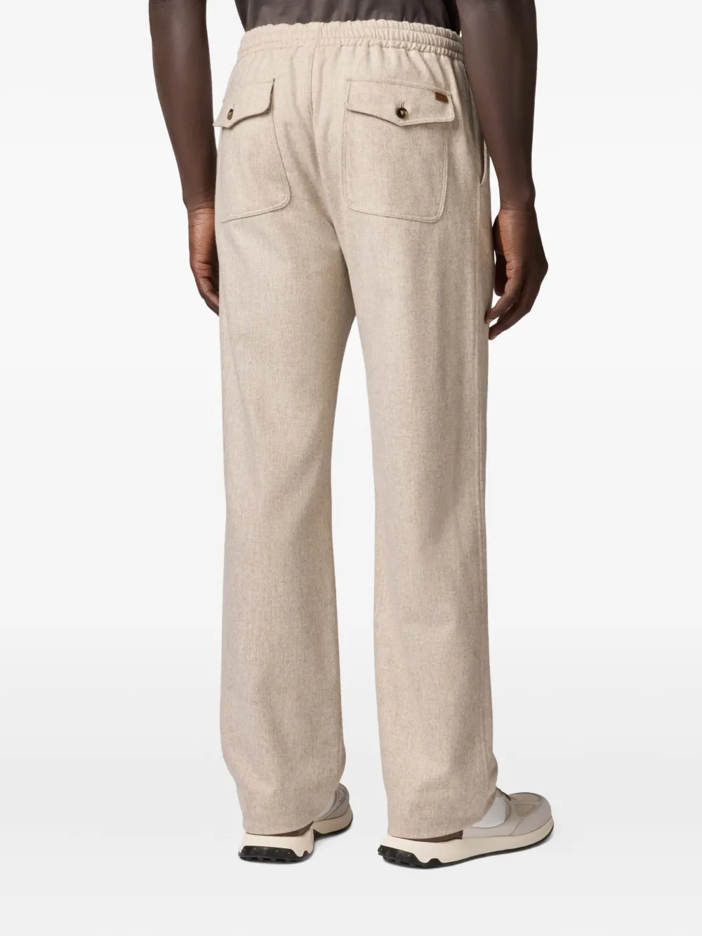 Tod's Elasticated-waistband Trousers In Neutral