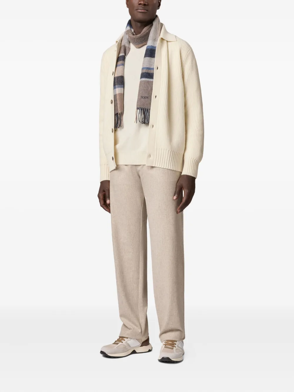 Tod's Elasticated-waistband Trousers In Neutral