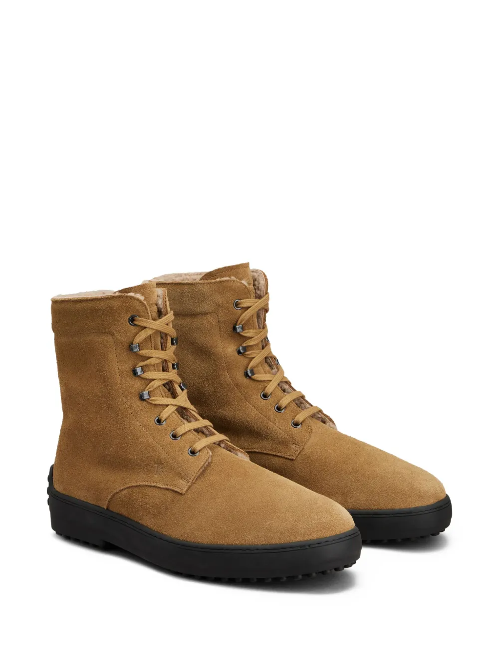 Tod's bottines lacées en daim | bottes de motard | Image 2